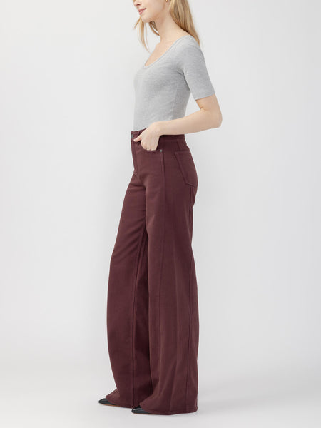 Isbister Wide Leg Jean (Merlot)