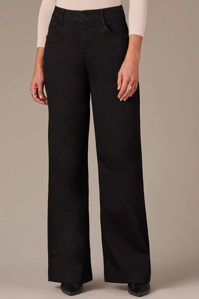 Sam High Rise Wide Leg Jean (Black)