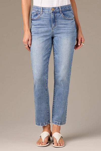 Logan High Rise Slit Skinny Jean (Light Blue)