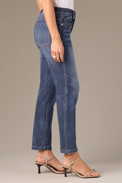 Logan High Rise Skinny Grinded Hem Jeans