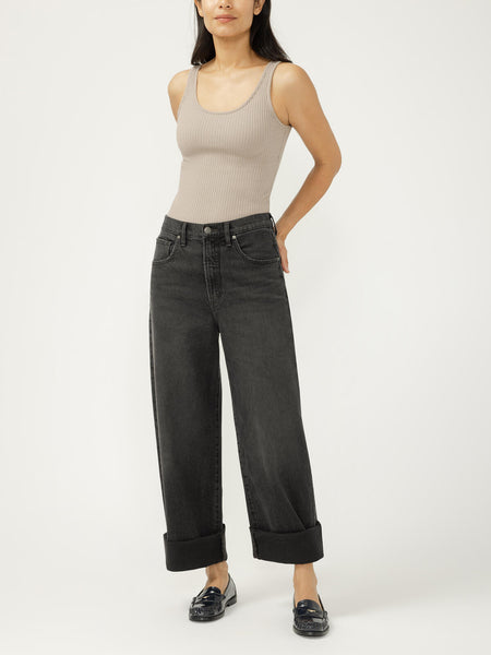 Be Easy Wide Leg Crop Jean (Onyx)