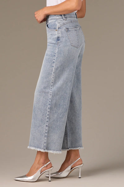 Wyatt Skyrise Crop with Frayed Hem (Artisinal Blue)