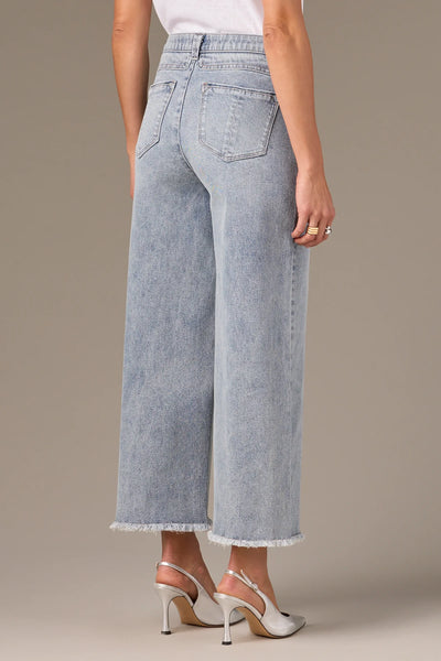 Wyatt Skyrise Crop with Frayed Hem (Artisinal Blue)