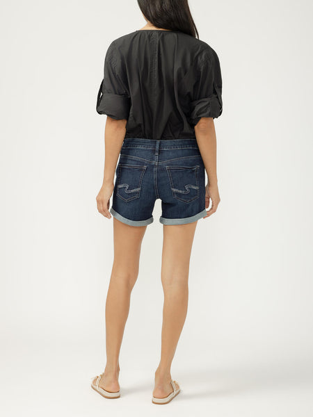 Silver Boyfriend Luxe Stretch Shorts (Bonita)