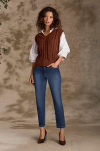 Logan High Rise Skinny Grinded Hem Jeans
