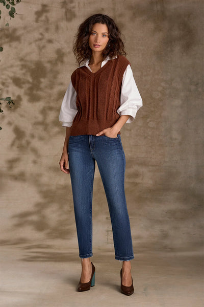 Logan High Rise Skinny Grinded Hem Jeans