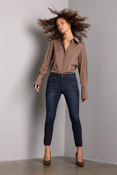 Charlotte Ankle Skimmer Jean (Dark Indigo)