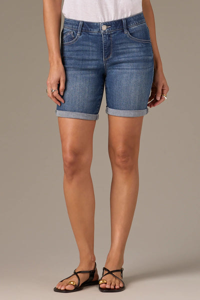Wit & Wisdom Cuffed Denim Short (Mid Blue)