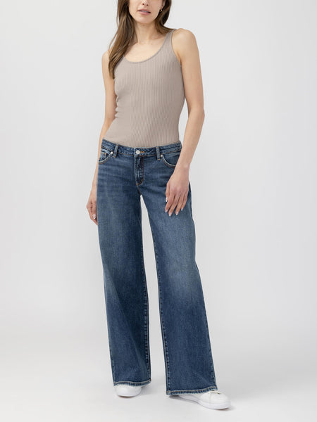 Silver Tuesday Baggy Wide Leg Jeans (Juniper Blue)