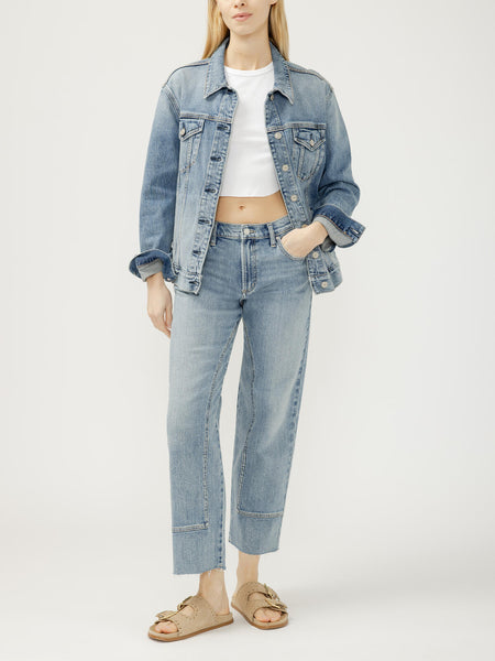 Silver Western Relaxed Straight Jean (Solstice)