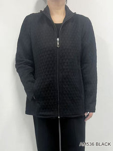 Arlene Zippered Jacket (Black)