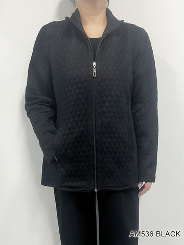 Arlene Zippered Jacket (Black)
