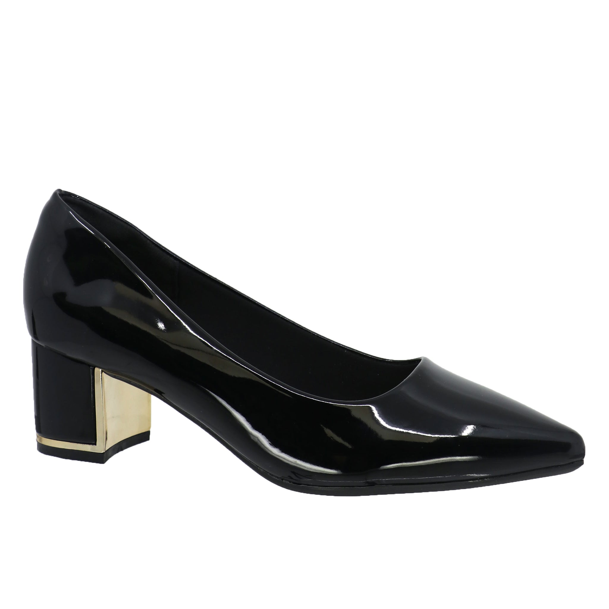 Mila Patent Look Closed Shoe (Black)