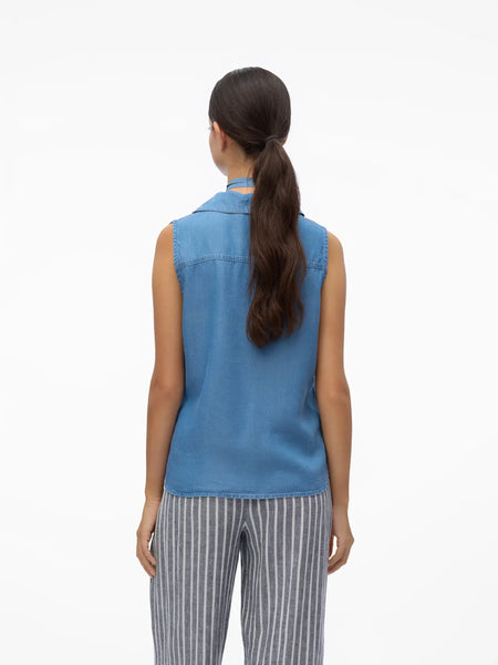 Harper Tencel Tank (Med Blue)