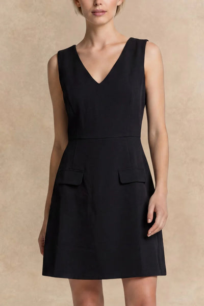 Alix V Neck Dress (Black)