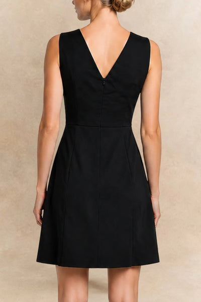 Alix V Neck Dress (Black)