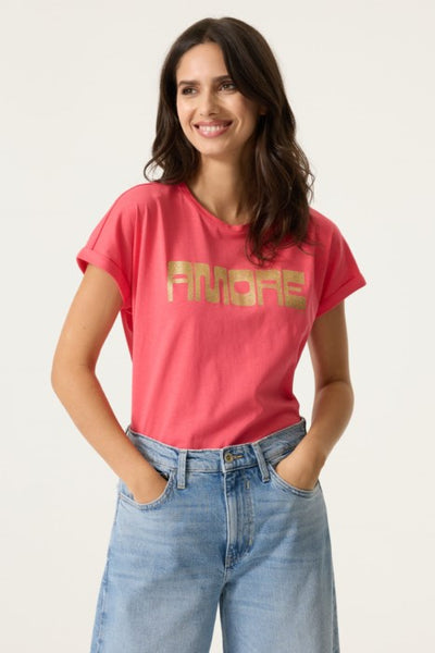 Amore Cotton  T-Shirt (Rose Garden)