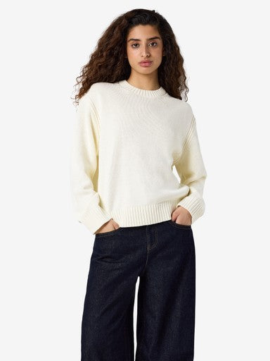 Dara Cotton Blend Sweater (Egg Nog)