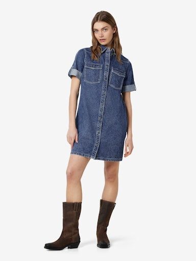 Signe Denim Dress  (Medium Denim Wash)