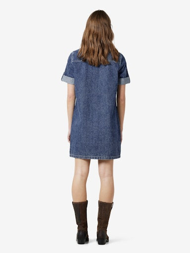 Signe Denim Dress  (Medium Denim Wash)
