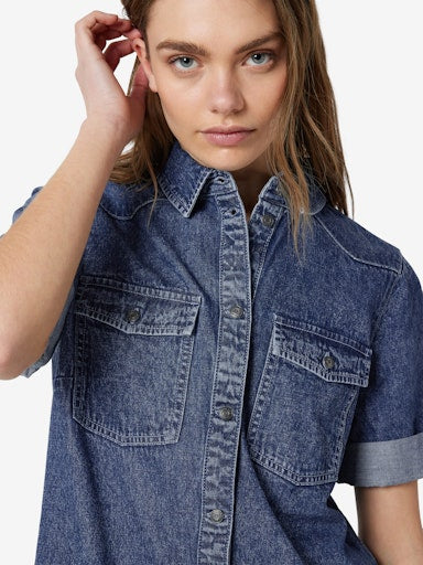 Signe Denim Dress  (Medium Denim Wash)