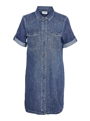 Signe Denim Dress  (Medium Denim Wash)