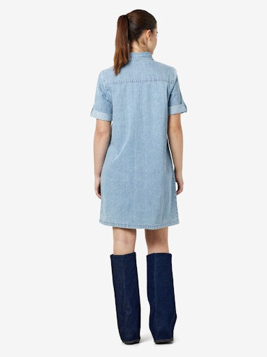 Signe Denim Dress  (Light Denim Wash)