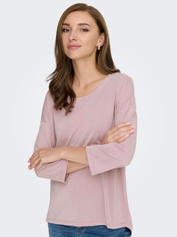 Hannah 3/4 Sleeve Top (Lilac)