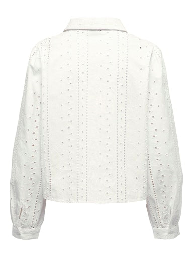 Loretta Cotton Embroidered Blouse (Bright White)