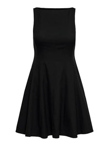 Lunita Peplum Dress (Black)