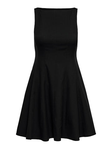 Lunita Peplum Dress (Black)