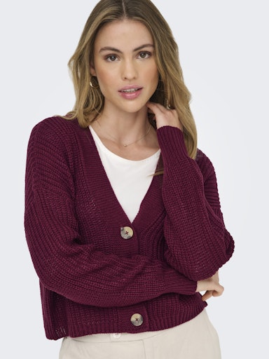 Carol Button Down Cardigan (Cabernet)