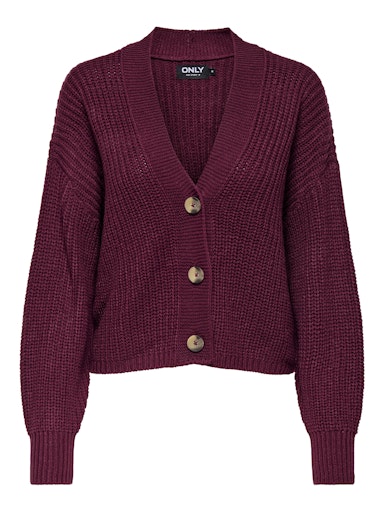 Carol Button Down Cardigan (Cabernet)