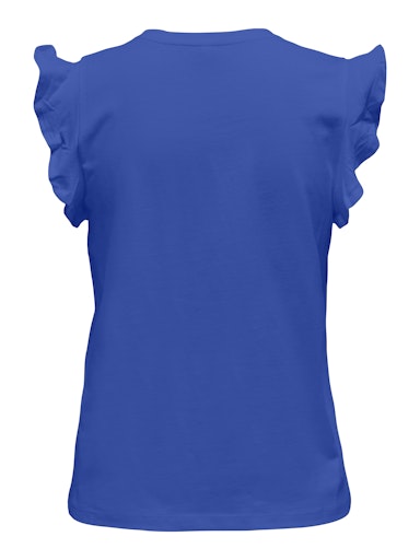 Maya Cotton Frill Top (Brilliant Blue)