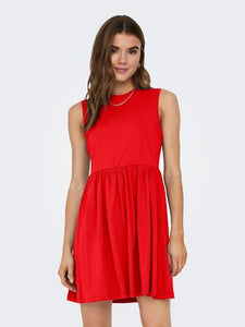 May Peplum Dress (Red)