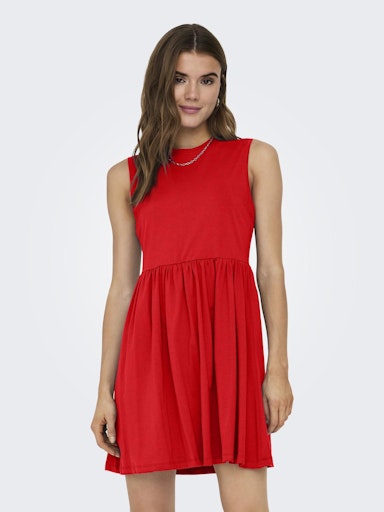 May Peplum Dress (Red)