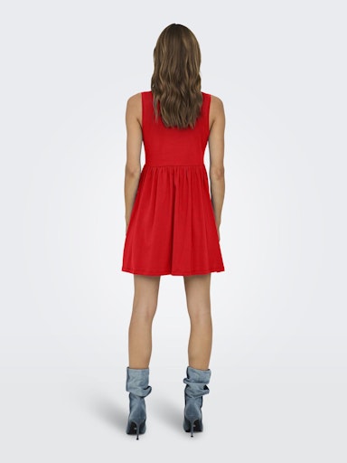 May Peplum Dress (Red)