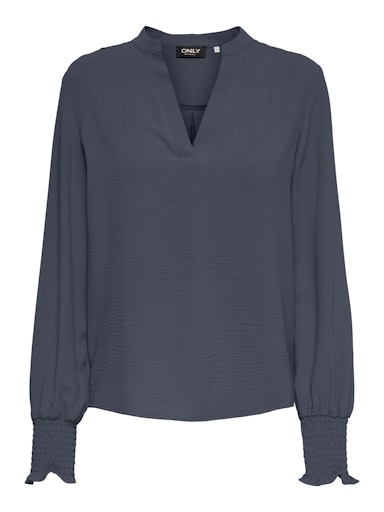 Meda V Neck Blouse (Ombre Blue/Grey)