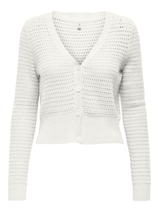 Roseann Button Down Cardigan (Cloud Dancer)