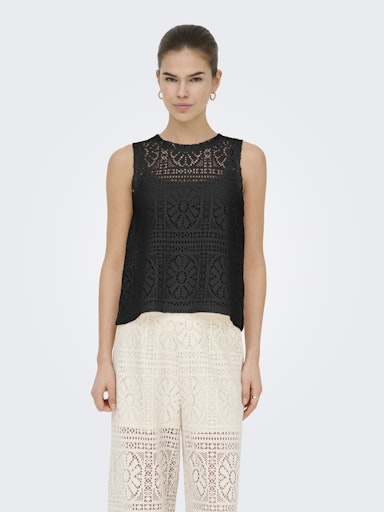 Lian Lace Tank Top (Black)