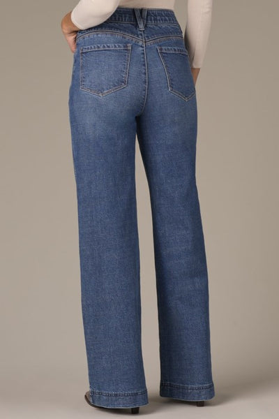 Gracie Skyrise Wide Leg Jeans (Mid Blue)