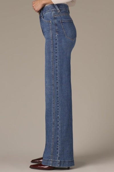 Gracie Skyrise Wide Leg Jeans (Mid Blue)