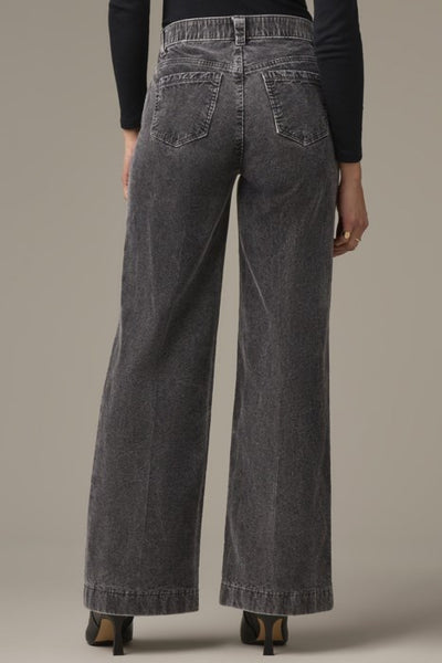 Sam High Rise Wide Leg Jean (Washed Black)