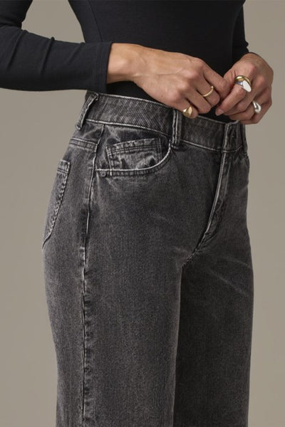 Sam High Rise Wide Leg Jean (Washed Black)