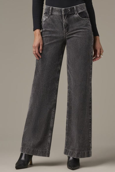 Sam High Rise Wide Leg Jean (Washed Black)