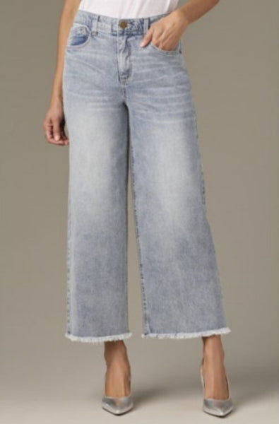 Wyatt Skyrise Crop with Frayed Hem (Artisinal Blue)