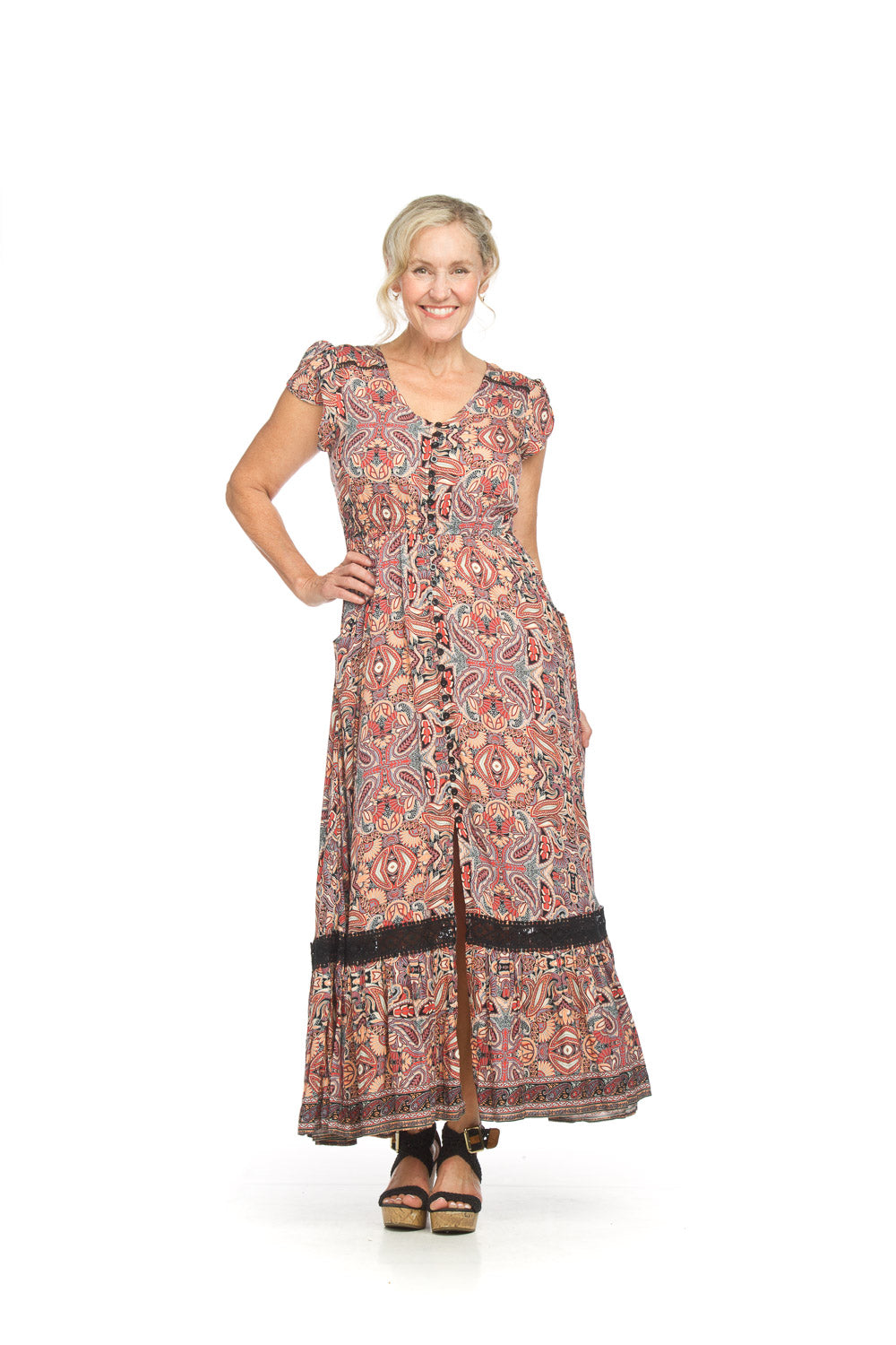 Monica Maxi Dress (Brown)