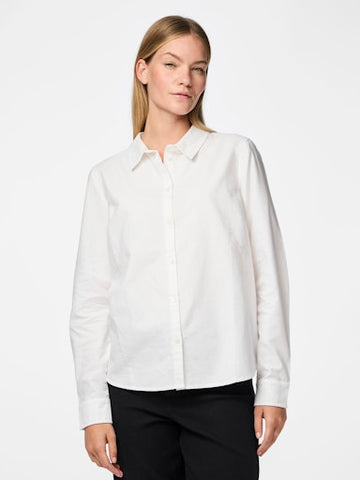 Irena Cotton Button Down Shirt (Bright White)