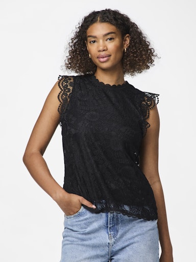 Colline Lace Applique Top (Black)
