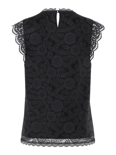 Colline Lace Applique Top (Black)